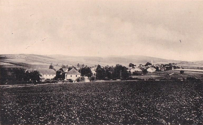 Mutěnín pohled od Hostouně cca1910